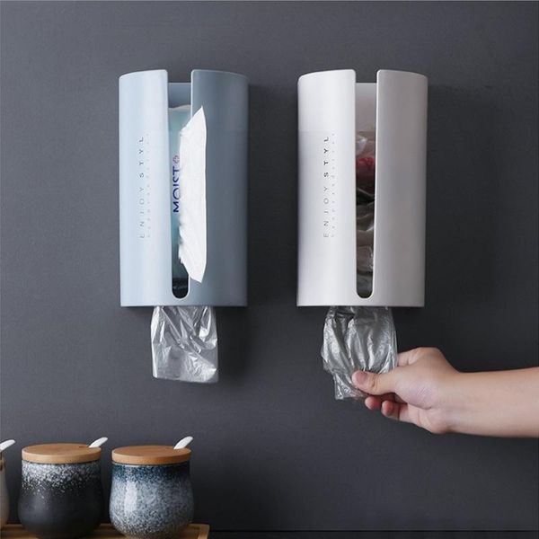 

tissue boxes & napkins garbage bag storage box shopping plastic multifunctional finishing rack kitchen wall hanging