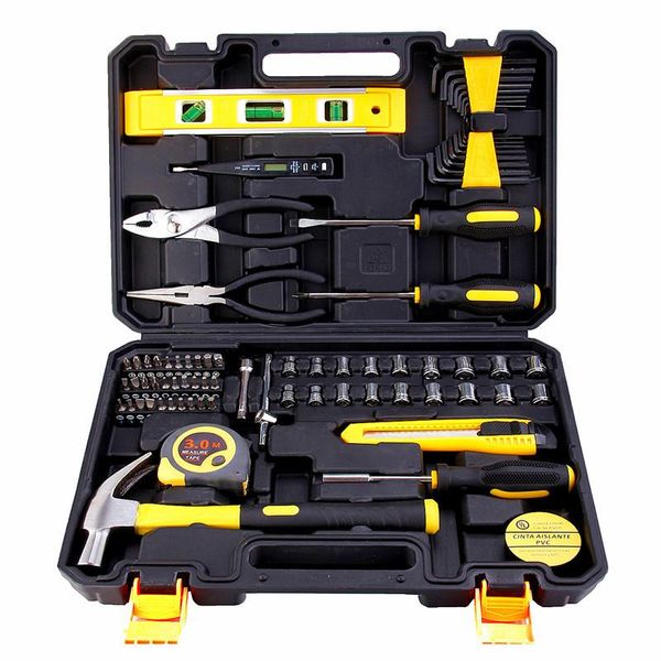 

professional hand tool sets 78 pcs multi purpose set general household repair kit with plastic toolbox storage case