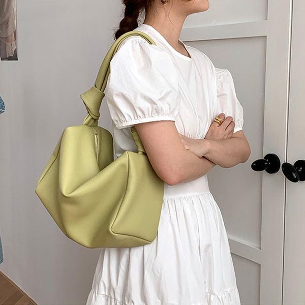 

cross body design tofu pillow shoulder bag for women 2021 summer small pu leather underarm bags female fashion handle