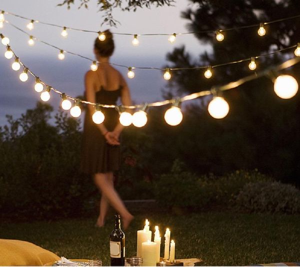 

strings 2.5m 5m 10/20 leds bulbs string outdoor lighting waterproof wall lamp wedding birthday party garden decoration 110v 220v