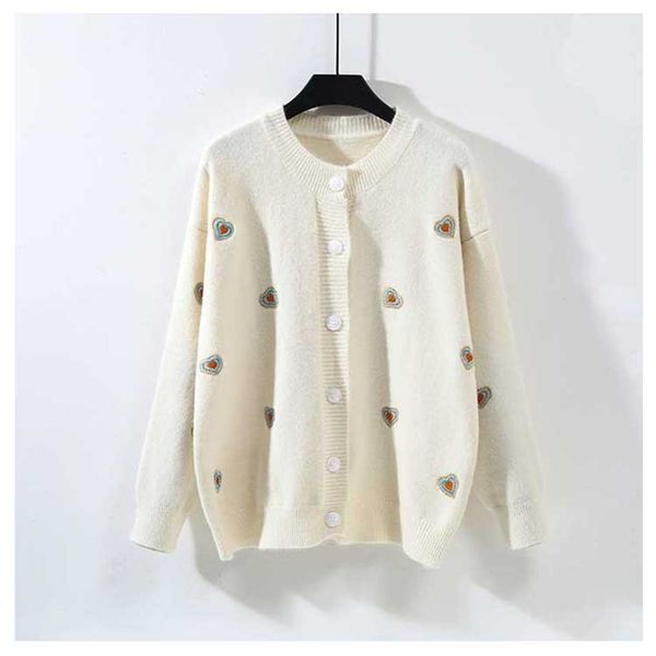

women's sweater and cardigans button up loose pink knit coat chic sweet girls 210430, Black