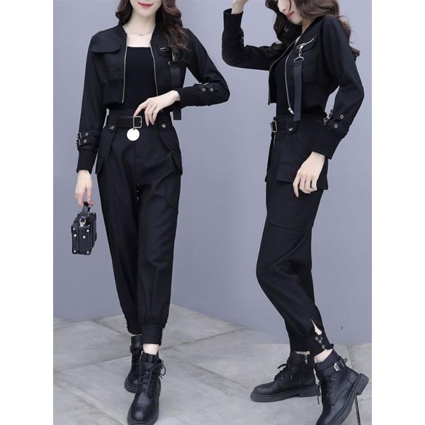 

women's two piece pants women 2021 spring autumn streetwear tracksuits 2 set female sweat outfits matching sets jackets flare c304, White