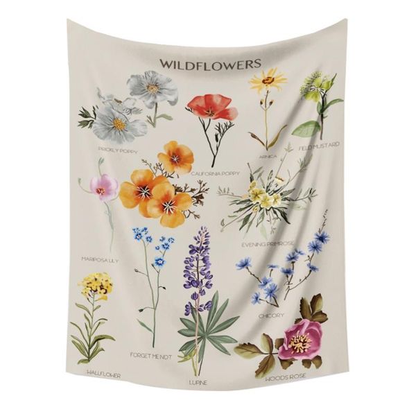 

tapestries 1pcs plants tapestry home square beach towels printed european american mats textile simple