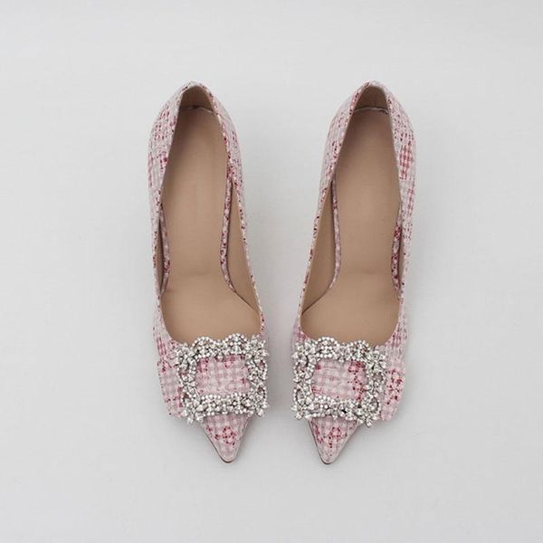 

kmeioo elegant lace pumps woman jewel high heels wedding shoes for women pink bride dress thin, Black