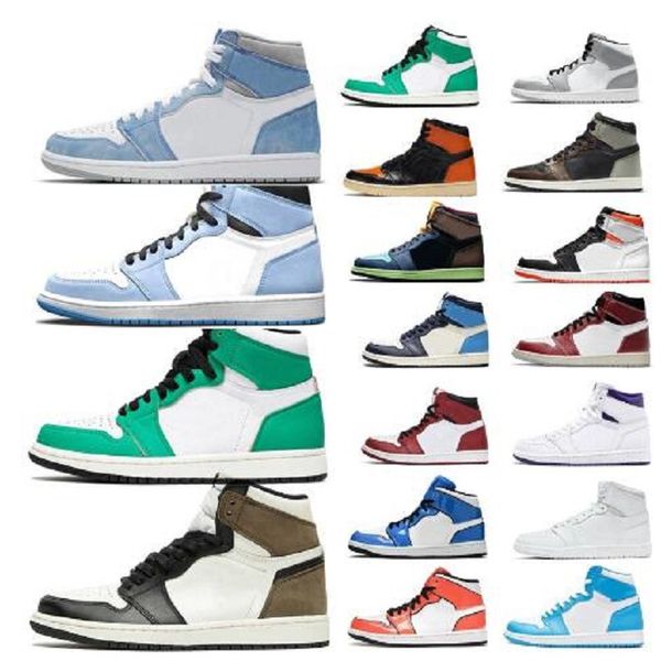 

university blue 1 1s hype royal court purple mens basketball shoes chicago patina lucky green obsidian unc twist bred toe banned men sports