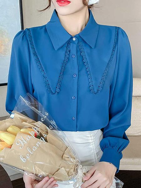 

women's blouses & shirts shirt design sense foreign style versatile 2021 temperament high grade base small sleeve chiffon, White