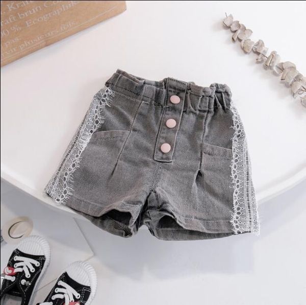 

wholesale girls denim shorts summer fashion 2-7t a986, Black