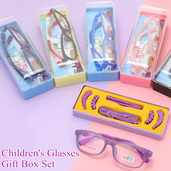 Baby Brille Geschenk Licht für Kinder Weiche Rahmen Goggle Plain Silikon Ohr Haken Fuß Hülse Seil Mode Sonnenbrillen Rahmen