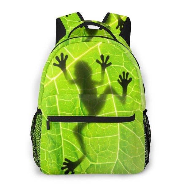 

backpack fashion 2021 frog shadow on the leaf