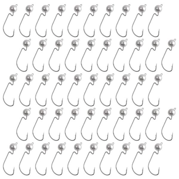 

fishing hooks 50pcs 3.5g jig head sharp lure crank bait