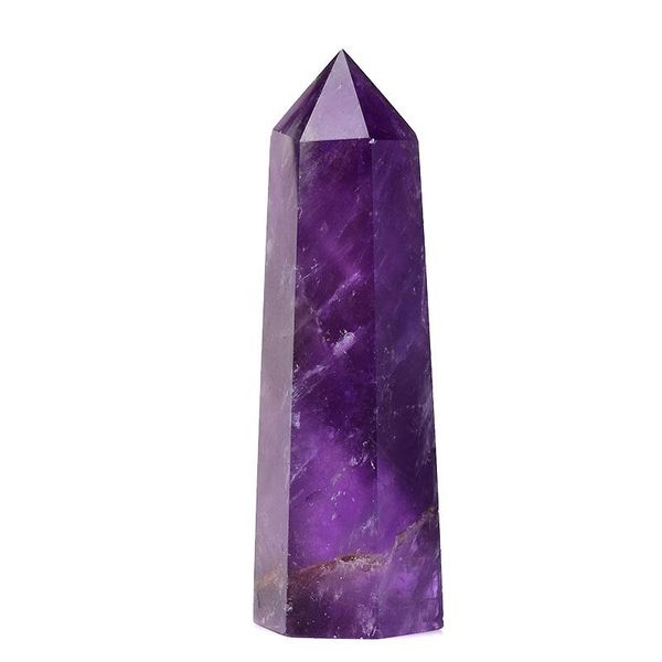

decorative objects & figurines natural amethyst point wand crystal healing energy stone quartz for home decor reiki polished crafts mineral