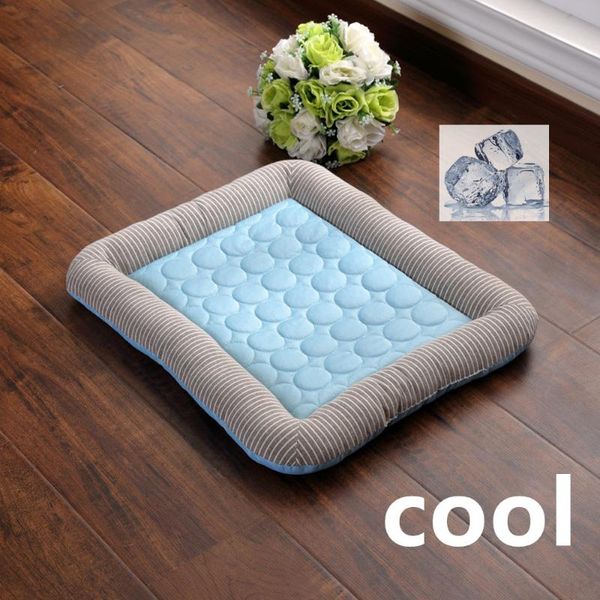 

kennels & pens breathable anti-slip spring summer pet dog bed puppy ice silk mat cushion for car floor sofa cat dogs nest kennel mattress pa
