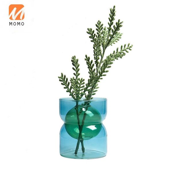 

nordic transparent vase decoration modern minimalist colorful hydroponic plant glass bottle living room arrangement decorations storage bott