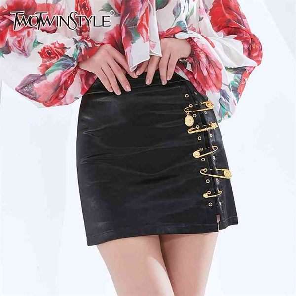 

casual skirt for women high waist patchwork sequined designer asymmetrical mini skirts female fashion clothing 210521, Black