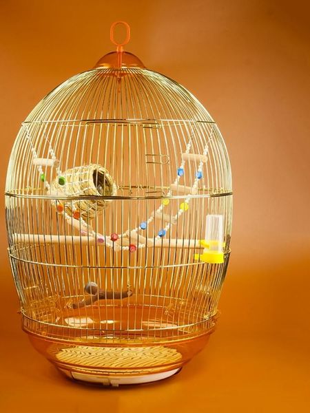 

bird cages large metal retro cage decoration parrot lark thrush thong ornamental golden house hook easy to hang canary