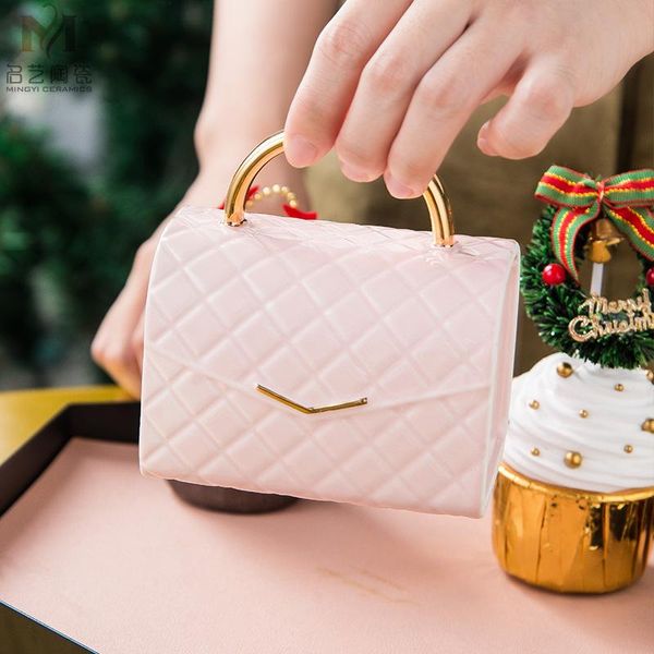 

creative personality handbag ceramic cup trendy fashion nordic style mug net red coffee mugs