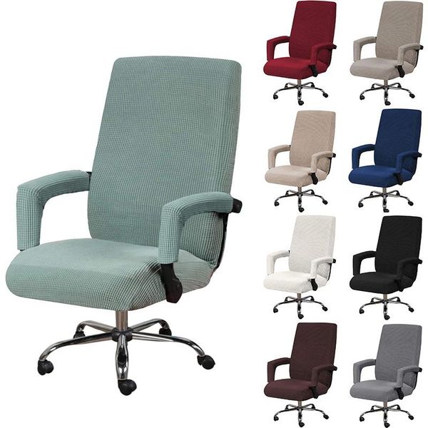 

elastic chair covers for office computer desk seat cover anti-dirty boss rotating case removeable armchair protector