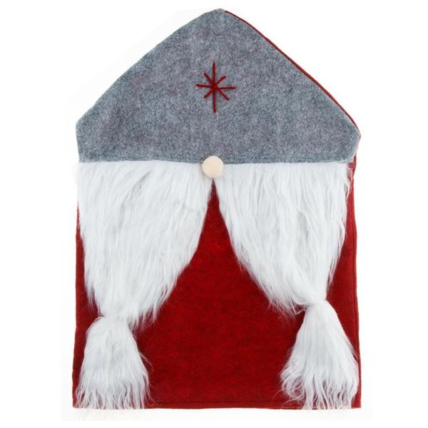 

chair covers christmas cover gnome santa back slipcover for dining room party