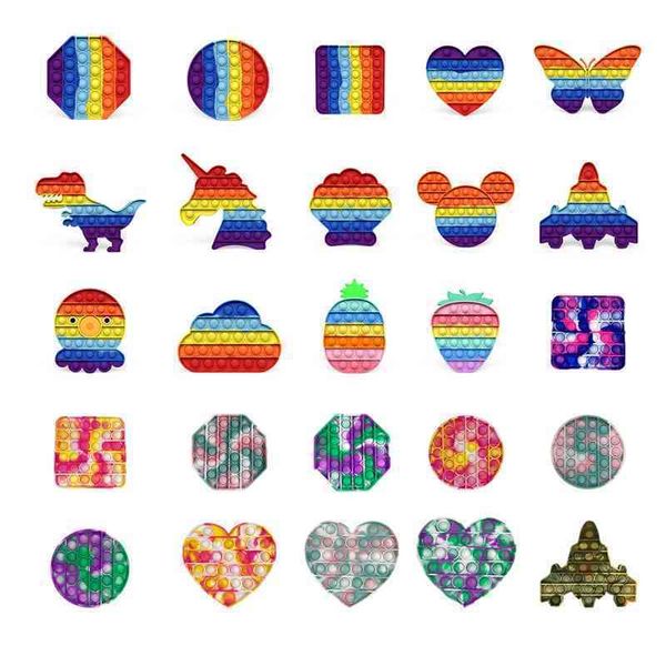 

pop it gadget popular rainbow new camouflage rodent control pioneer deskeducational toys for children