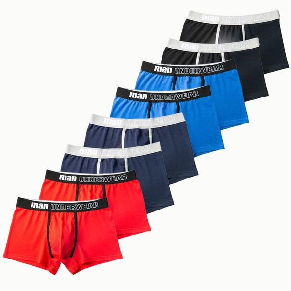 

underpants male boxer shorts men 8pcs/lot underwear for solid mens cotton breathbale man panties dry and comfortable, Black;white