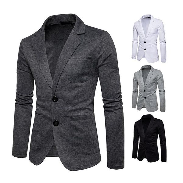 

men's suits & blazers fashion suit. solid two button blazer x29, White;black