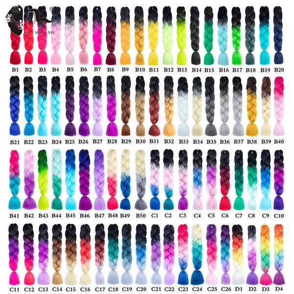 

color gradual change chemical two fiber big dirty braid wig, Black