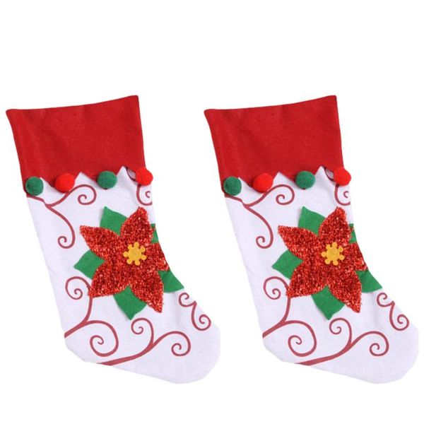 

christmas decorations 2pcs stocking sock pendant gift bag candy storage pouch