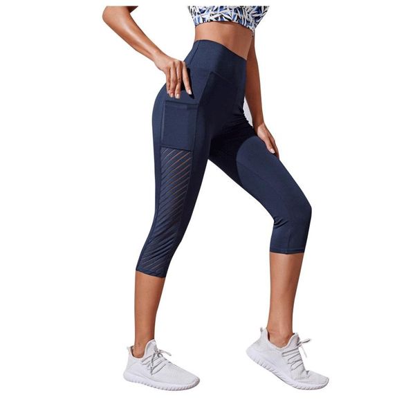 

women's leggings eastic waist women seamless leggins sweat proof fitness legging femme hip pantalones de mujer, Black