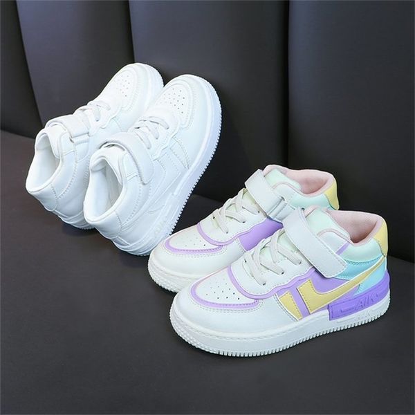 Sapatos de esportes infantis primavera e outono Casual para meninos Meio Grande Grande Sneakers Meninas '220115