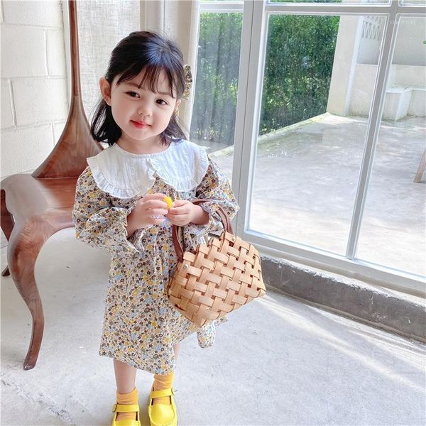 

girl's dresses children dress cute lovely spring autumn girls cotton knee-length casual, Red;yellow