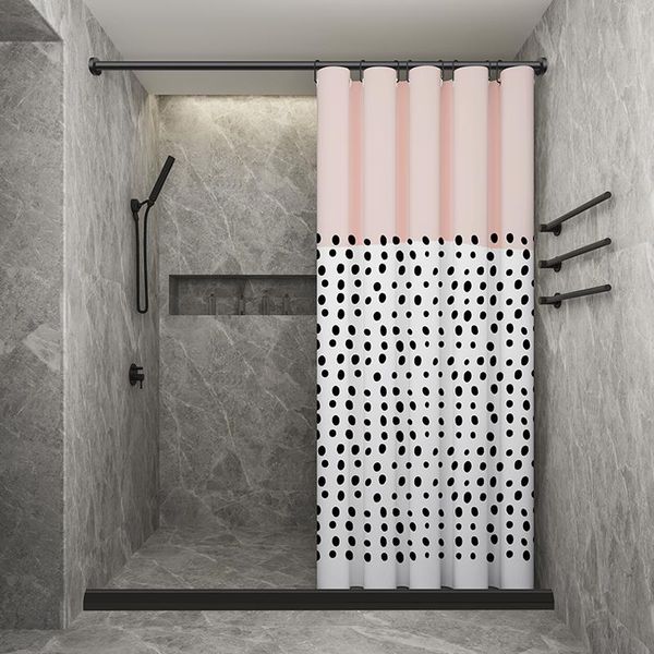 

curtain & drapes liangqi/pink point hook style home curtain, waterproof shower curtain,bathroom thicken mildewproof fabric,customize any siz