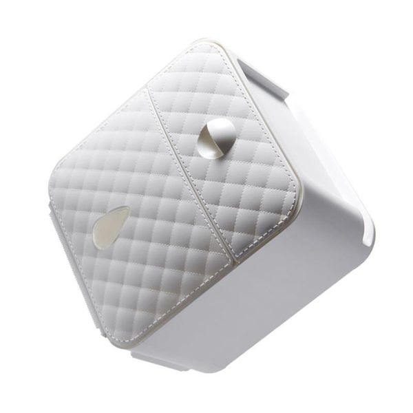 

bathroom tissue box hanging washroom storage rack wall-mounted holder for home el (white) boxes & napkins
