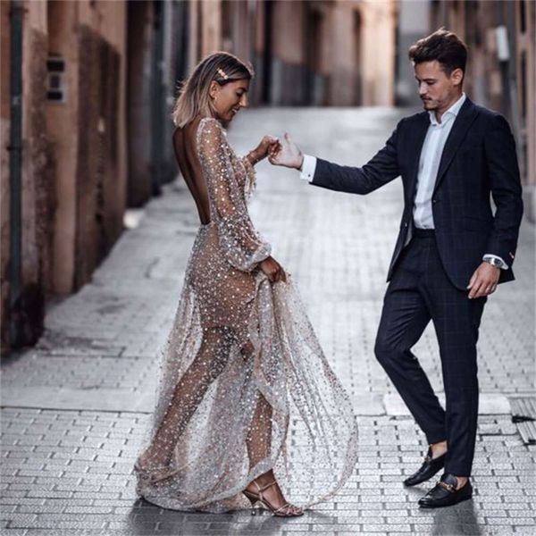 

dress long sleeve perspective open back women s clothing, Black;gray