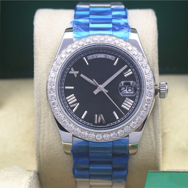 

luxury designer classic fashion automatic mechanical watch size 41mm, sapphire glass mirror, waterproof function, men's christmas gift, Slivery;brown