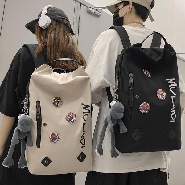 

backpack japanese schoolbag college students ins cool large-capacity original simple style