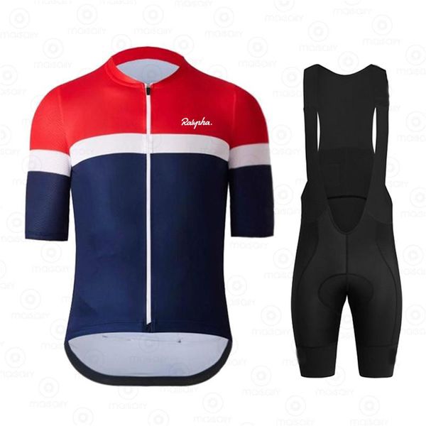 

racing sets ralvpha team cycling set man jersey short sleeve bicycle clothing kit mtb bike wear triathlon uniforme, Black;blue