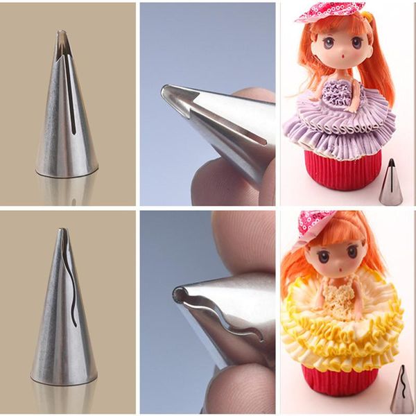 

baking & pastry tools arrival korean puff russian skirt shape stainless steel icing piping nozzles decorating tips cake cupcake decorator