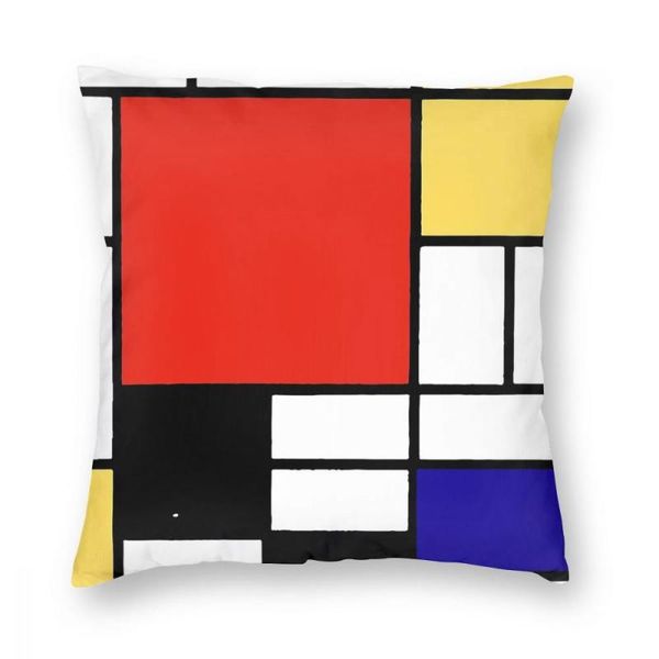 

cushion/decorative pillow mondrian square case polyester decorative abstract geometric art creative cushion covers