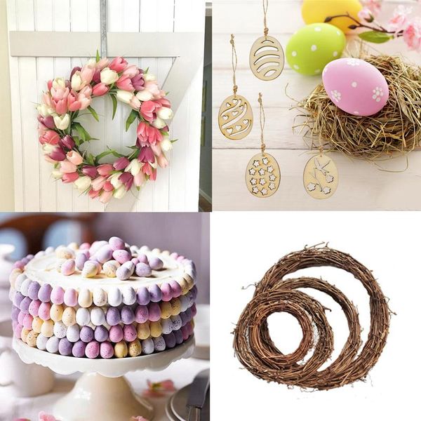 

party decoration 20pcs easter diy egg wreath artificial flower for craft kids gift