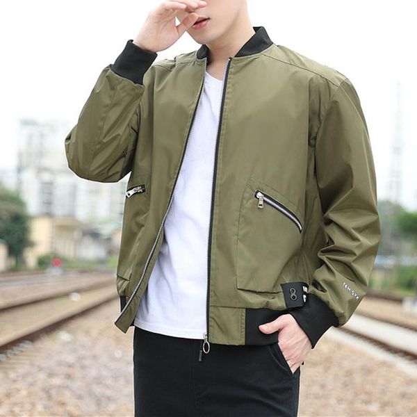 

men's jackets mantlconx baseball jacket men bomber coat army pilot autumn fashion casual zipper male cargo for man, Black;brown