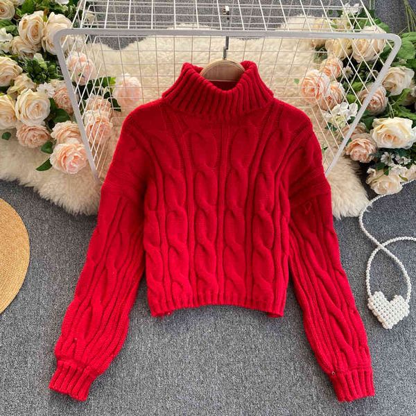 

women's sweaters foamlina turtleneck pullover sweater women fashion autumn winter loose korean style long sleeve warm twist knitwe, White;black
