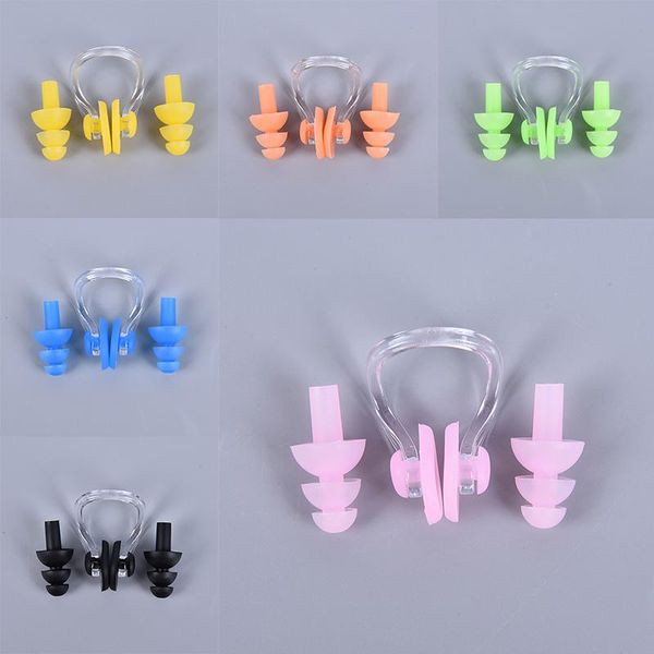 

nose clip 1pcs swimming earplugs case protective waterproof protection ear plug soft silicone swim dive supplies