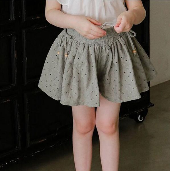 

shorts 2021 arrival girls lace summer fashion cotton kids 2-7 years cy860, Black