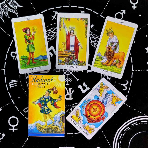 

new radiant rider waite tarot cards prophecy divination deck english version entertainment board game 78 sheets/box