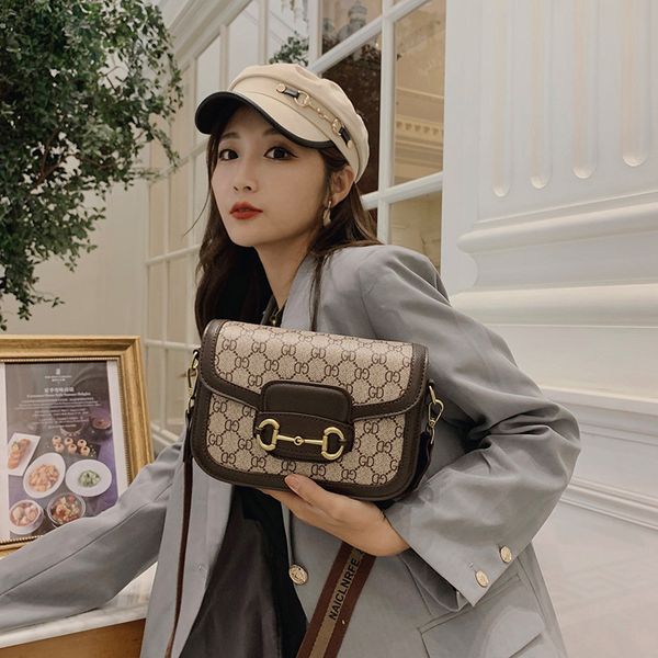 

luxury quality north popular saddle 2021 fashion net red messenger small square single shoulder diagonal bag