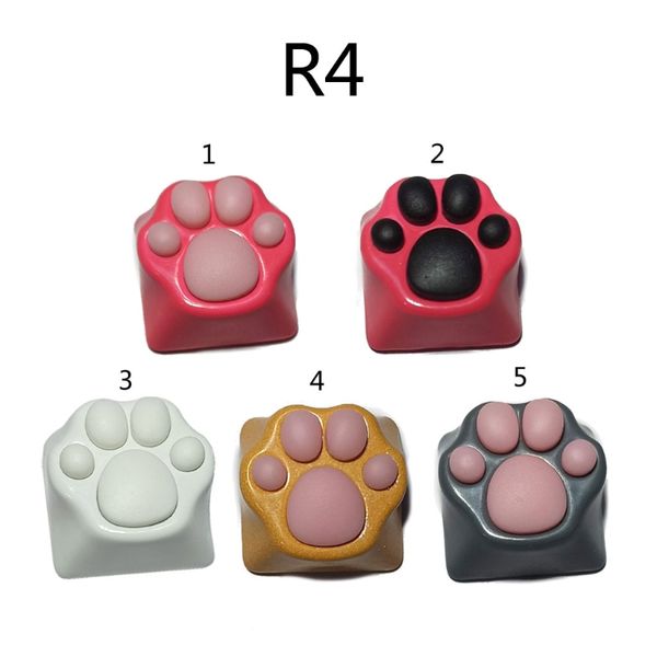 Customized ABS Silicone Kitty Pata Artisan PAWS Teclado Keycaps Boné Bonito Para Cherry MX Switches