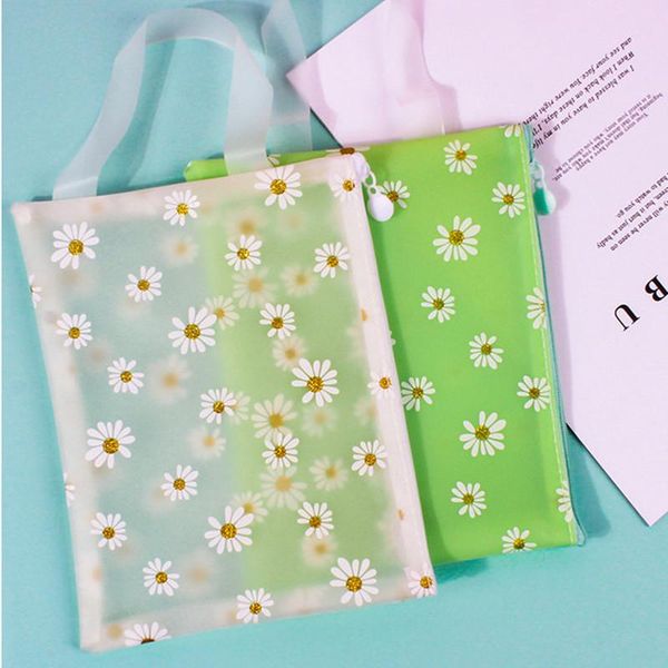 

storage bags 1pc clear daisy cosmetic bag pvc waterproof women makeup flower lady handbag travel organizer