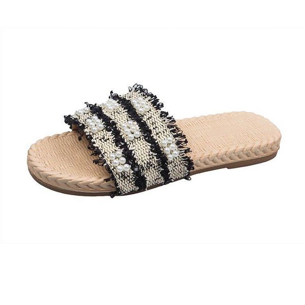 

slippers 2021 summer cool female wearing wet water girl heart lovely ins tide korean version fashion web celebrity, Black