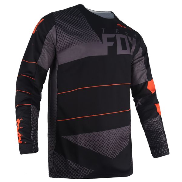 

360 mx jersey motocross t-shirt mens cycling riding motorcycle mountain bike off-road racing jersey, Black