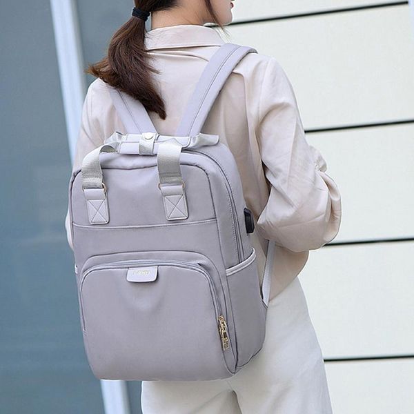

backpack college anti theft usb charge school casual business large capacity lapfashion oxford cloth travel bag zipper